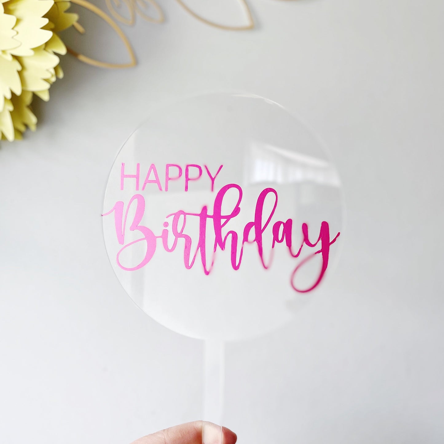 Acrylic Happy Birthday