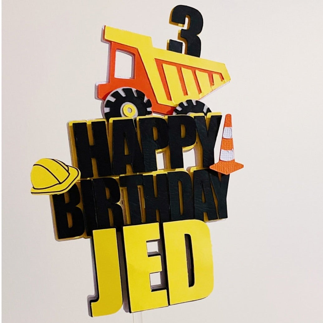 Construction Cake Topper