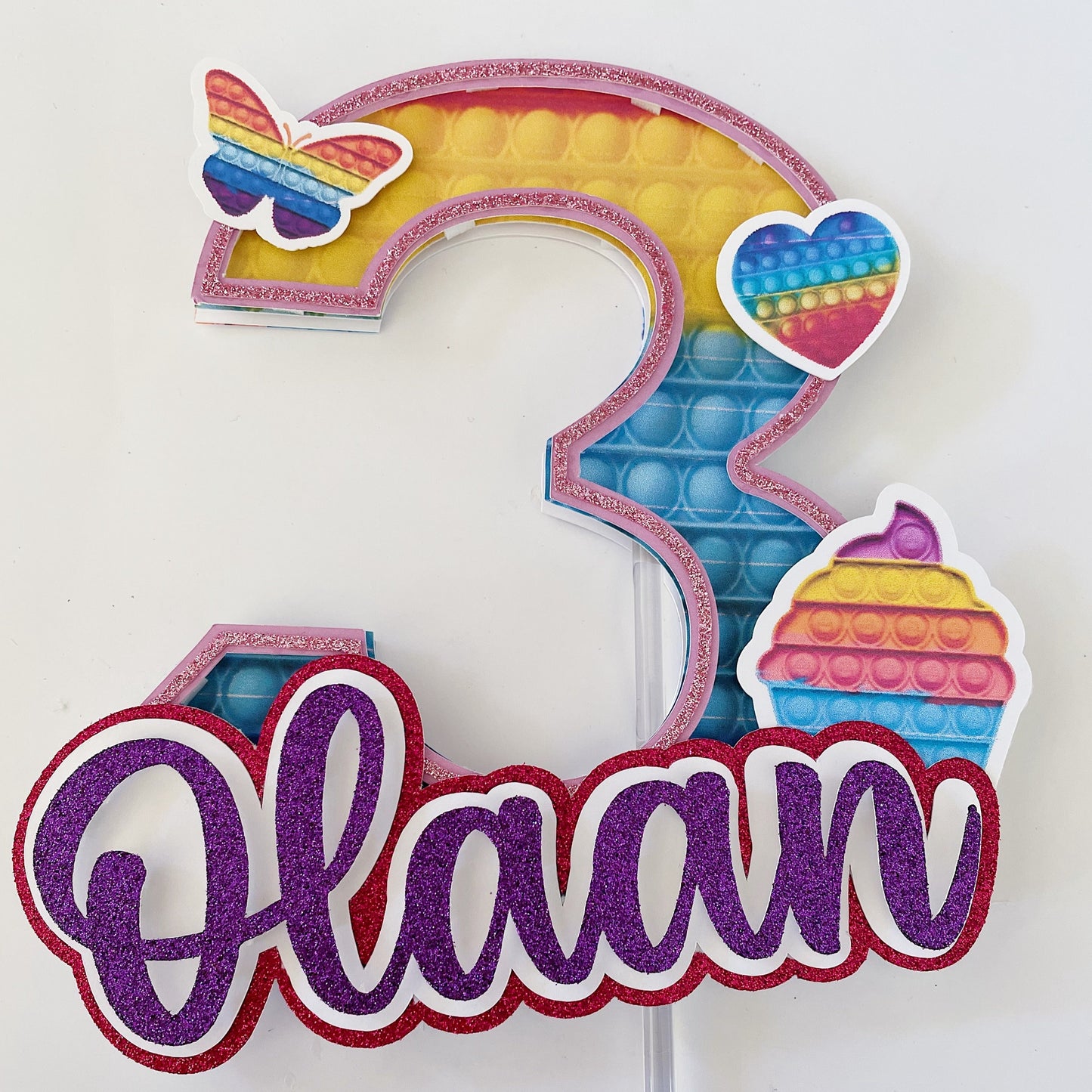 Layered Number Cake Topper