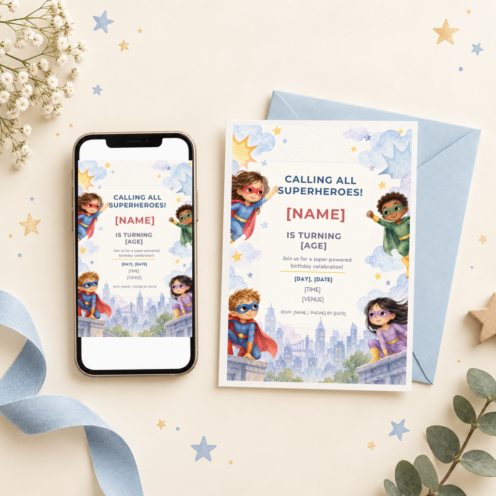 Superhero Invitation