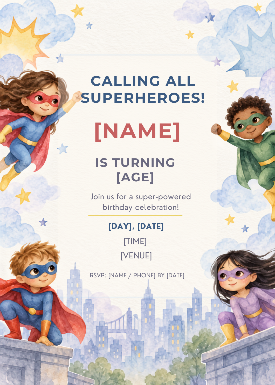 Superhero Invitation