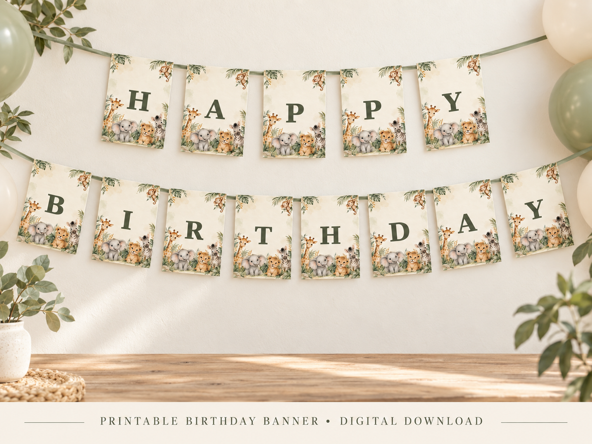 Safari Birthday Bundle -digital-