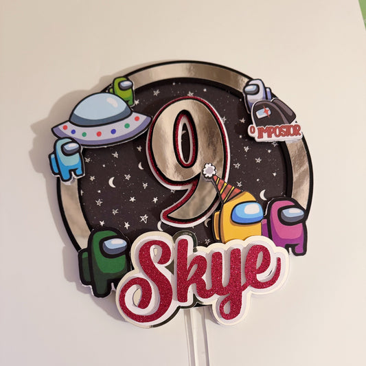 'Among Us' Cake Topper