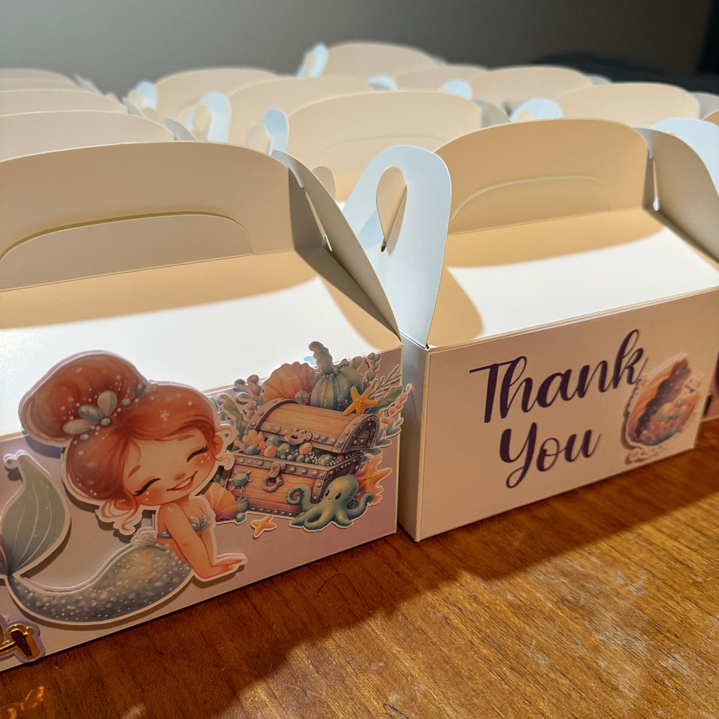 Custom Birthday Goodie Boxes.