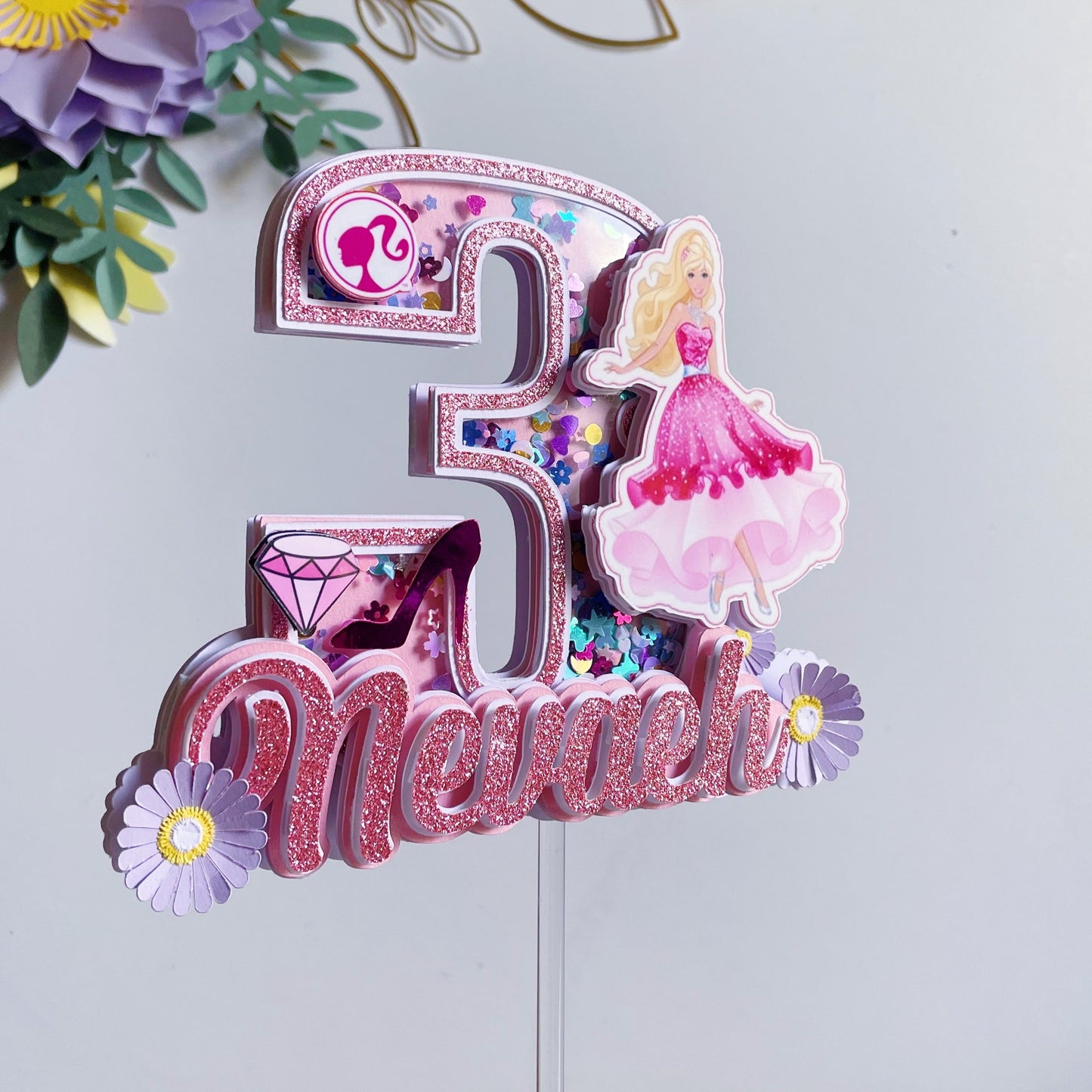 Layered Number Cake Topper