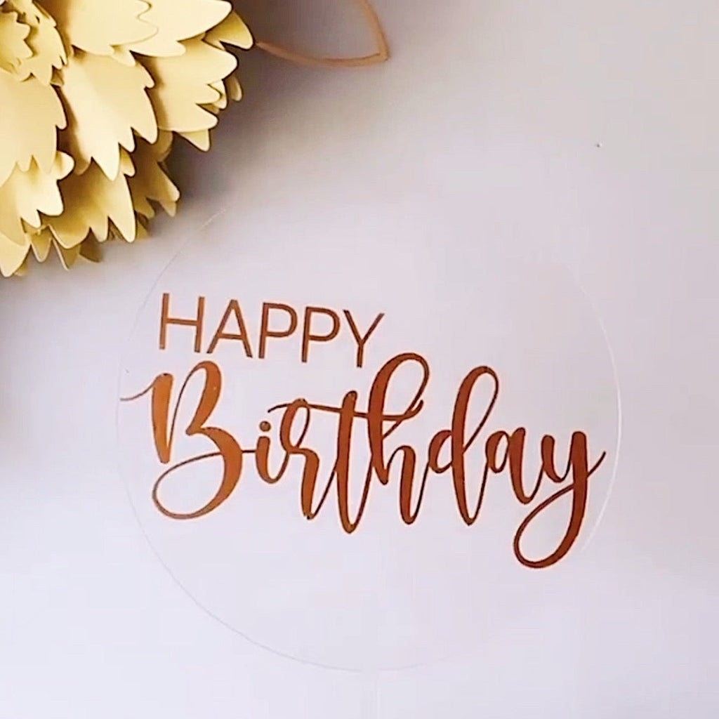 Acrylic Happy Birthday