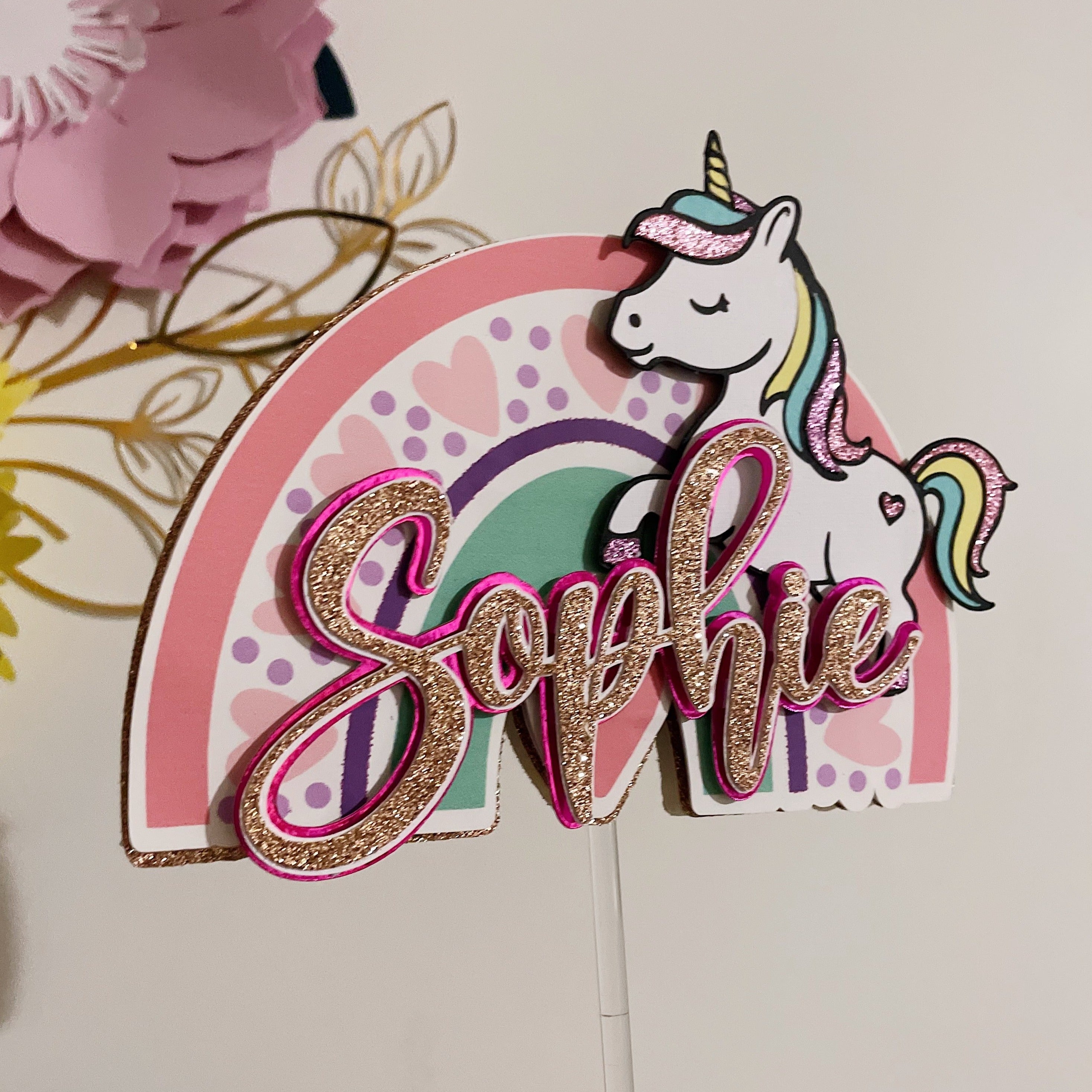 Rainbow Cake Topper – Adore & Little