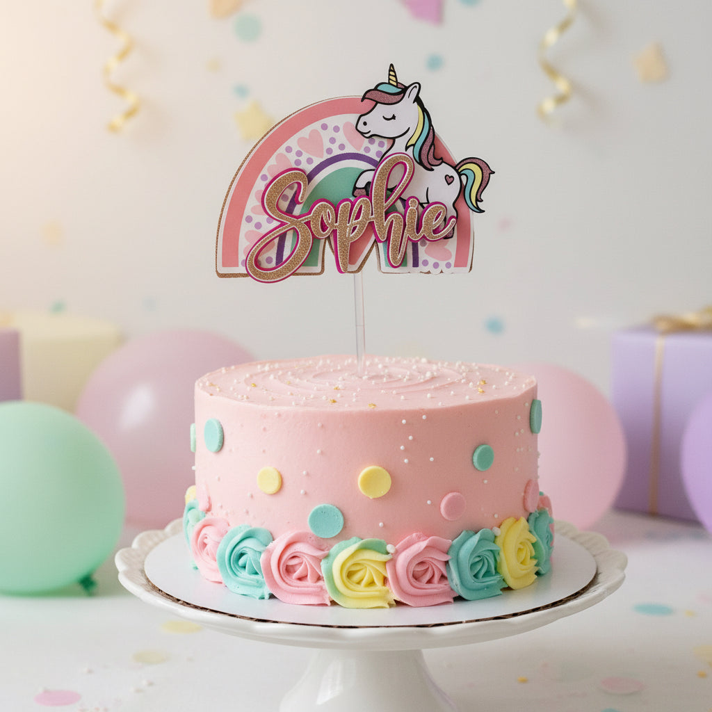 Rainbow Cake Topper