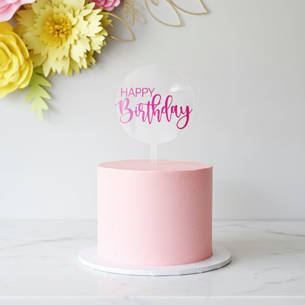 Acrylic Happy Birthday