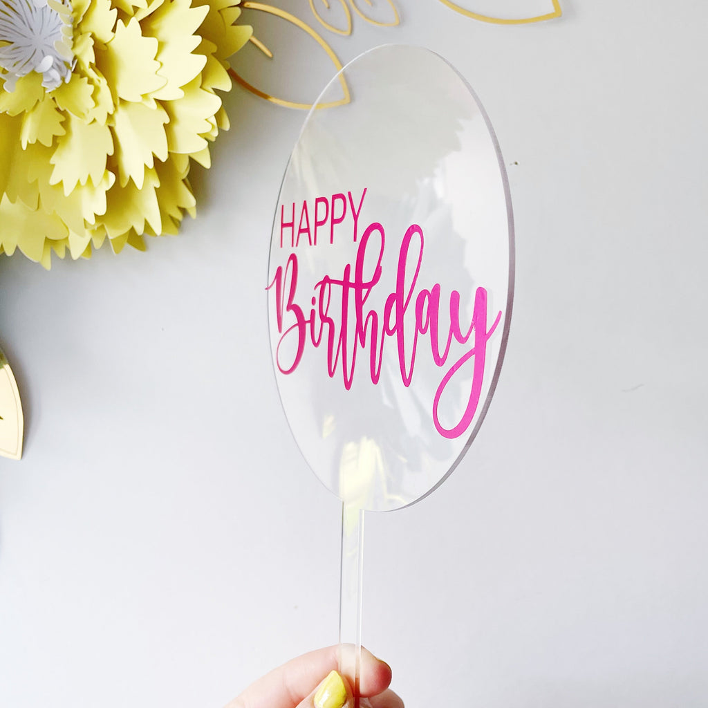 Acrylic Happy Birthday