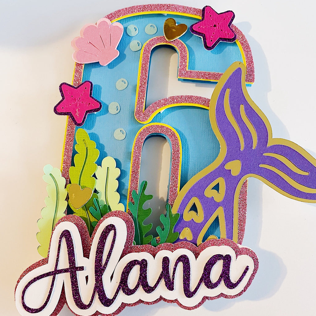 Layered Number Cake Topper